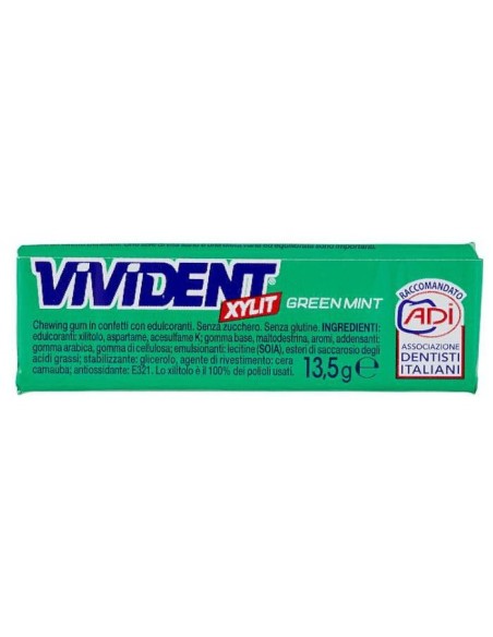 vivident xylit gomme da masticare - confetti - 13.5g - green mint: tuttocasashop.it: igiene e cura della persona