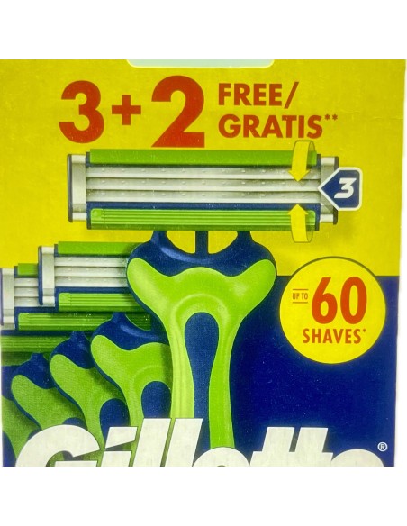 gillette sensor3 rasoi radi e getta trilama - 5 pezzi - sensitive: tuttocasashop.it: igiene e cura della persona