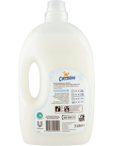 coccolino ammorbidente - 3 litri - 40 lavaggi - delicato e soffice: tuttocasashop.it: prodotti per bucato e tessuti