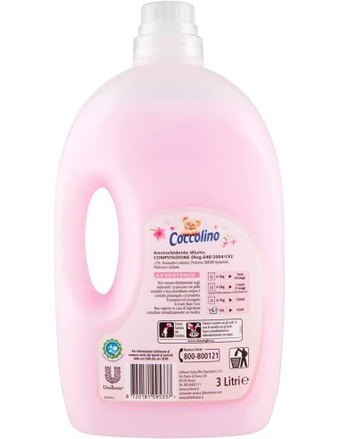 coccolino ammorbidente - 3 litri - 40 lavaggi - sensazione seta: tuttocasashop.it: prodotti per bucato e tessuti