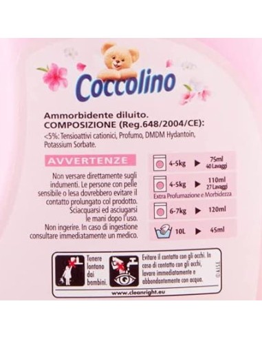 coccolino ammorbidente - 3 litri - 40 lavaggi - sensazione seta: tuttocasashop.it: prodotti per bucato e tessuti