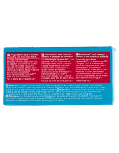 ob procomfort tamponi assorbenti interni con applicatore - 16 pezzi - mini: tuttocasashop.it: igiene e cura della persona