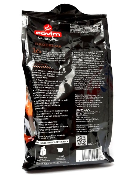 covim gustopiu' caffe' 16 capsule orocrema compatibili nescafe' dolce gusto: tuttocasashop.it: altro - bazar