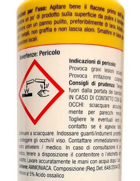 orol lucido per tutti i tipi di metalli 175ml in crema - alternativo a sidol: tuttocasashop.it: pulizia e cura della casa