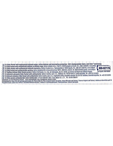 chilly salviettine intime imbevute 15pz - antibatteriche: tuttocasashop.it: igiene e cura della persona
