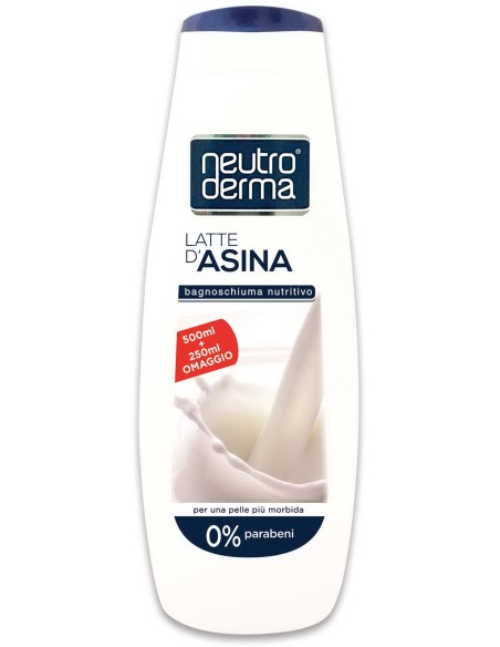 neutroderma bagnoschiuma - 750ml - latte d'asina: tuttocasashop.it: igiene e cura della persona