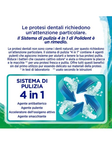 polident 36 compresse effervescenti - 3 minuti - pulizia dentiere e protesi: tuttocasashop.it: igiene e cura della persona