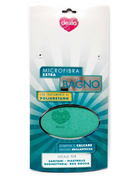 dealo panno microfibra con trattamento al poliuretano - superfici del bagno: tuttocasashop.it: pulizia e cura della casa