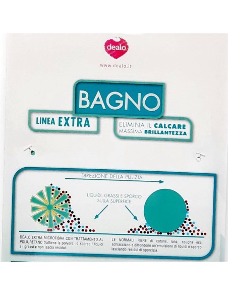 dealo panno microfibra con trattamento al poliuretano - superfici del bagno: tuttocasashop.it: pulizia e cura della casa