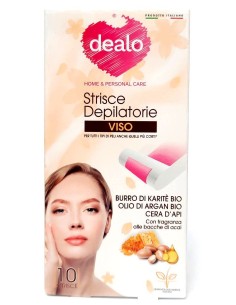 dealo strisce depilatorie pronte viso - 10 pezzi - con argan: tuttocasashop.it: igiene e cura della persona