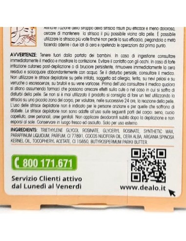 dealo strisce depilatorie pronte viso - 10 pezzi - con argan: tuttocasashop.it: igiene e cura della persona