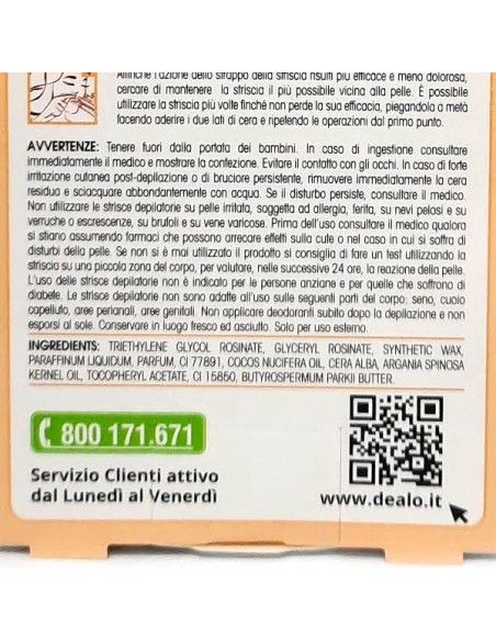 dealo strisce depilatorie pronte viso - 10 pezzi - con argan: tuttocasashop.it: igiene e cura della persona