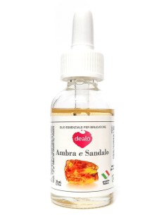 dealo deodorante essential oil 20ml - flacone con contagocce ambra e sandalo: tuttocasashop.it: pulizia e cura della casa