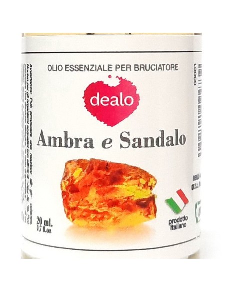 dealo deodorante essential oil 20ml - flacone con contagocce ambra e sandalo: tuttocasashop.it: pulizia e cura della casa