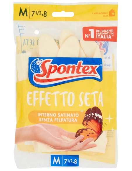 spontex guanti in gomma multiuso - effetto seta - taglia m media 7.5: tuttocasashop.it: pulizia e cura della casa
