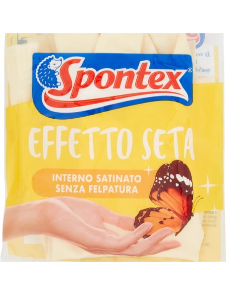 spontex guanti in gomma multiuso - effetto seta - taglia m media 7.5: tuttocasashop.it: pulizia e cura della casa