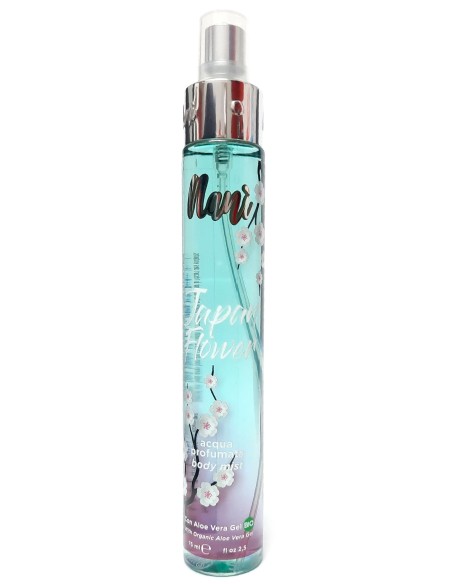 nani' acqua profumata body mist con aloe vera gel bio 75ml - japan flower: tuttocasashop.it: igiene e cura della persona