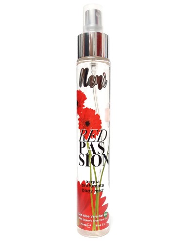 nani' acqua profumata body mist con aloe vera gel bio 75ml - red passion: tuttocasashop.it: igiene e cura della persona