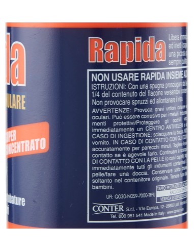 rapida disgorgante granulare - 250 gr. - stura e libera scarichi da ingorghi: tuttocasashop.it: pulizia e cura della casa