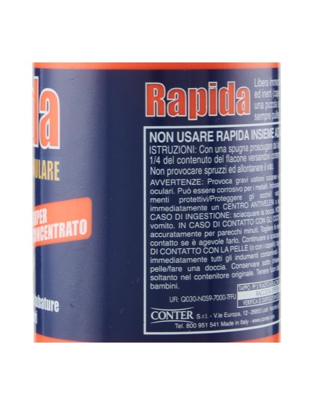 rapida disgorgante granulare - 250 gr. - stura e libera scarichi da ingorghi: tuttocasashop.it: pulizia e cura della casa