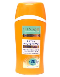 clinians anti age latte protettivo solare - 200ml - spf 20 protezione media: tuttocasashop.it: igiene e cura della persona