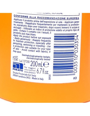 clinians anti age latte protettivo solare - 200ml - spf 20 protezione media: tuttocasashop.it: igiene e cura della persona