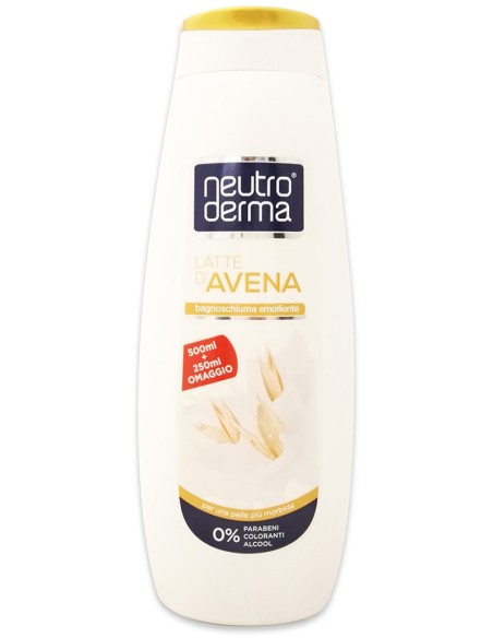 neutroderma bagnoschiuma - 750ml - latte d'avena: tuttocasashop.it: igiene e cura della persona