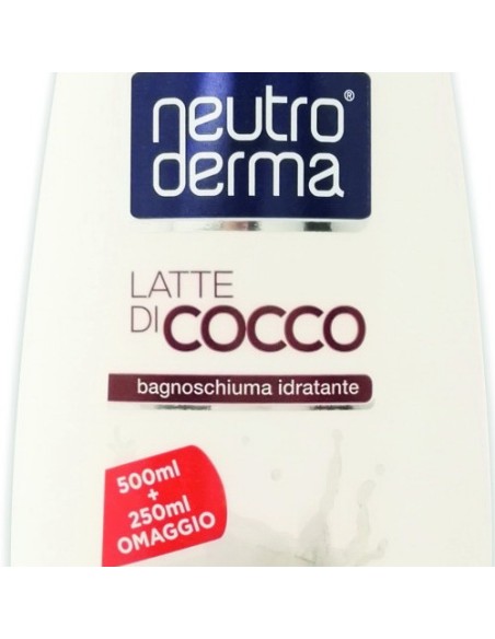 neutroderma bagnoschiuma - 750ml - latte di cocco: tuttocasashop.it: igiene e cura della persona