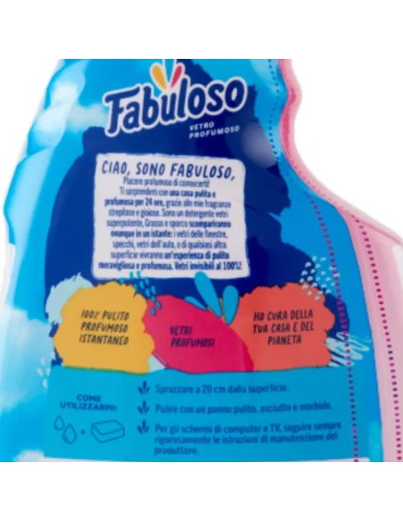 fabuloso vetri profumoso spray 600ml - freschezza di rosa - vetri e specchi: tuttocasashop.it: pulizia e cura della casa