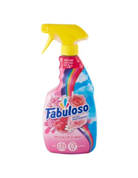 fabuloso vetri profumoso spray 600ml - freschezza di rosa - vetri e specchi: tuttocasashop.it: pulizia e cura della casa