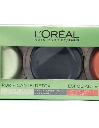 l'oreal skin expert multi-masking maschere viso argilla pura - mini set tris: tuttocasashop.it: igiene e cura della persona
