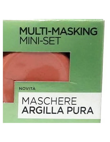 l'oreal skin expert multi-masking maschere viso argilla pura - mini set tris: tuttocasashop.it: igiene e cura della persona