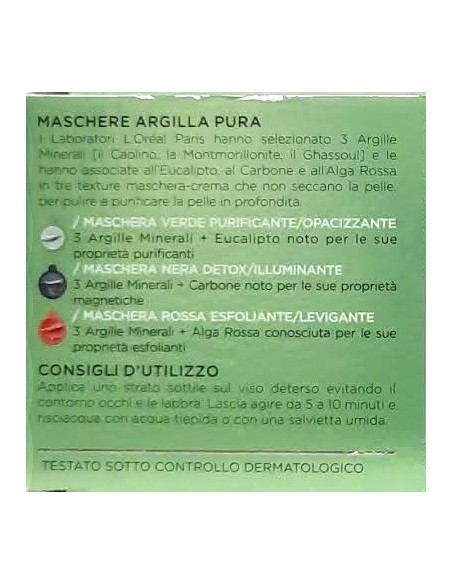 l'oreal skin expert multi-masking maschere viso argilla pura - mini set tris: tuttocasashop.it: igiene e cura della persona