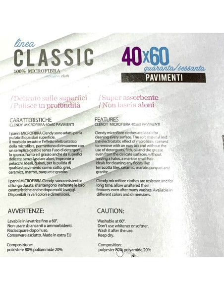 clendy panno microfibra pavimenti - 40x60 cm - vari colori: tuttocasashop.it: pulizia e cura della casa