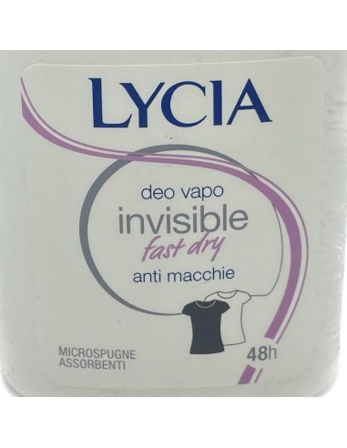 lycia deodorante vapo no-gas 75ml - invisible dry - non macchia: tuttocasashop.it: igiene e cura della persona