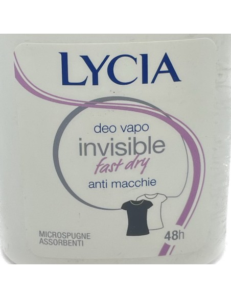 lycia deodorante vapo no-gas 75ml - invisible dry - non macchia: tuttocasashop.it: igiene e cura della persona
