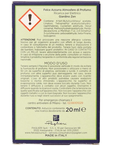 felce azzurra aria di casa ricarica per diffusore elettrico - giardino zen: tuttocasashop.it: pulizia e cura della casa