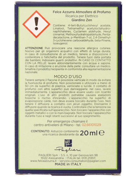 felce azzurra aria di casa ricarica per diffusore elettrico - giardino zen: tuttocasashop.it: pulizia e cura della casa