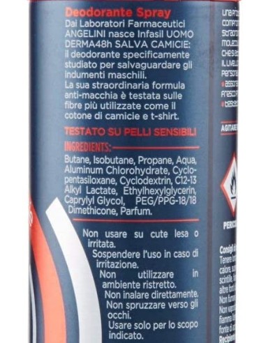 infasil deodorante spray - 150ml - men salvamacchie: tuttocasashop.it: igiene e cura della persona