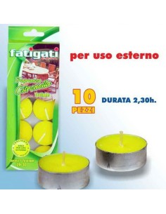 fatigati candele t-light alla citronella - 10 pezzi: tuttocasashop.it: pulizia e cura della casa
