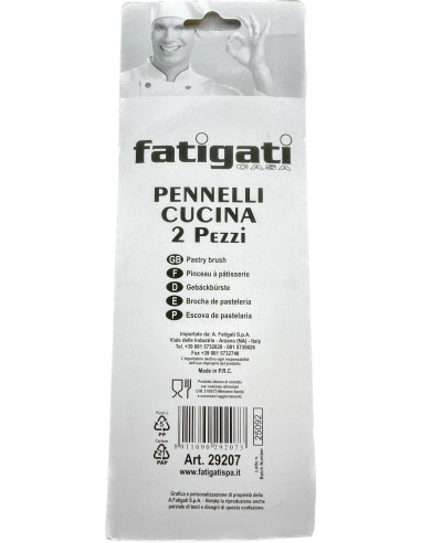 fatigati pennelli da cucina - set 2 pezzi - 2 misure: tuttocasashop.it: altro - bazar