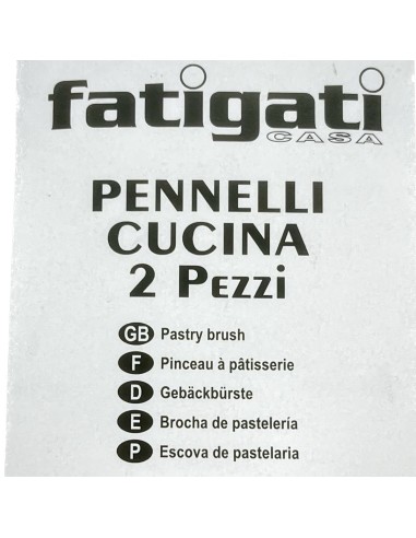 fatigati pennelli da cucina - set 2 pezzi - 2 misure: tuttocasashop.it: altro - bazar