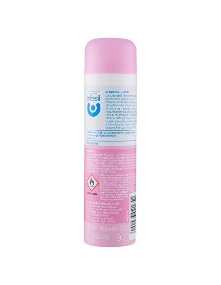 infasil deodorante spray - 150ml - freschezza bouquet: tuttocasashop.it: igiene e cura della persona