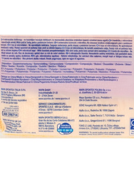 spontex microfibre collection - 4 panni 30x30cm - multi pack: tuttocasashop.it: pulizia e cura della casa