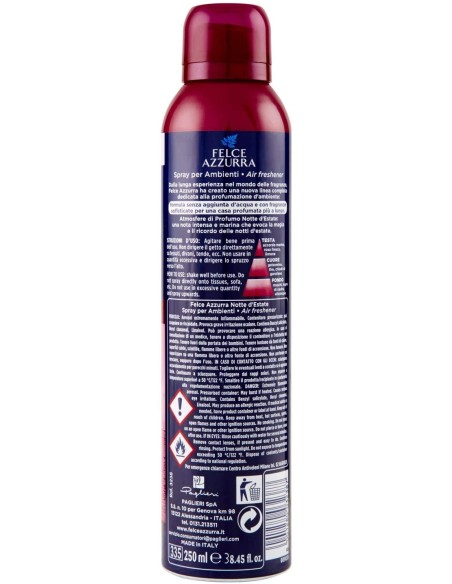 felce azzurra aria di casa deodorante - spray 250ml - notte d'estate: tuttocasashop.it: pulizia e cura della casa