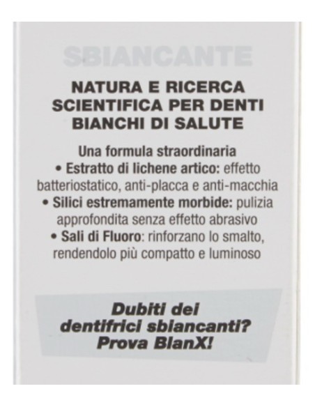 blanx dentifricio - 75ml - licheni artici 100% naturali - sbiancante: tuttocasashop.it: igiene e cura della persona