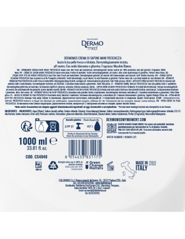 dermomed sapone liquido 1 litro - con erogatore - muschio bianco: tuttocasashop.it: igiene e cura della persona
