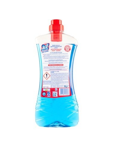 ace pavimenti igienizzante - 1 litro - stop germs - senza candeggina: tuttocasashop.it: pulizia e cura della casa
