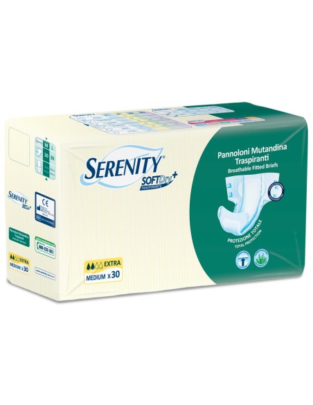 serenity pannoloni mutandina per incontinenti - 30 pezzi - extra - taglia m: tuttocasashop.it: igiene e cura della persona