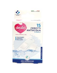 dealo 15 cerotti antiacqua - 10pz 7x2cm - 5pz 4x4cm - impermeabili sottili: tuttocasashop.it: igiene e cura della persona
